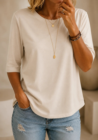 Helen™ | Relaxed Everyday Half-Sleeve Tee