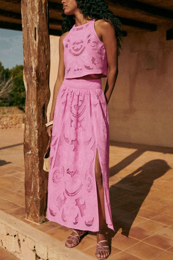 Moise | Women's Pink Lace Set