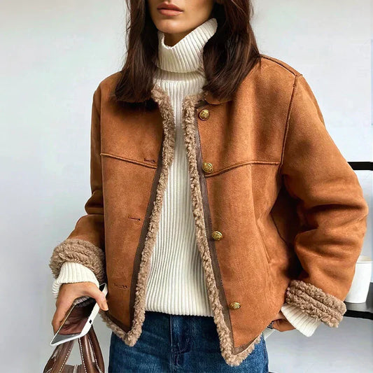 Charlene Shearling Buttoned Jacket