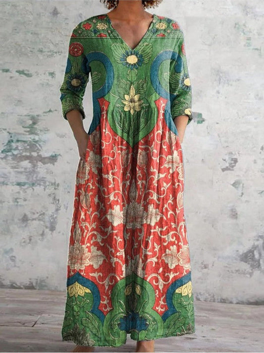 JOSEPHINE | VINTAGE FLORAL MAXI DRESS