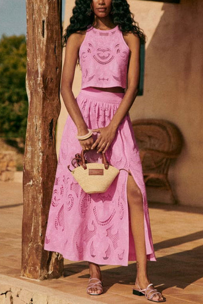 Moise | Women's Pink Lace Set