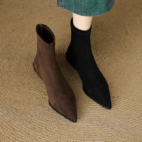 Margot™ | Suede Pointed-Toe Ankle Boots