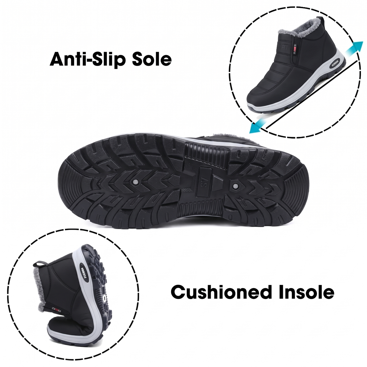 Marilyn™ | Quilted Waterproof Slip-On Ankle Boots