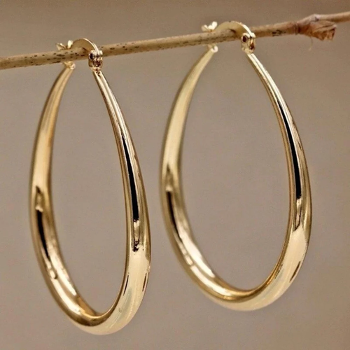 Nadine - Vintage Gold Hoop Earrings