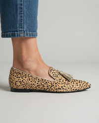 Diane™ | Cheetah Print Loafers with Gold Tassels