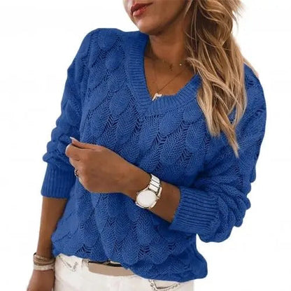 Harper™ | Relaxed Openwork V-Neck Sweater