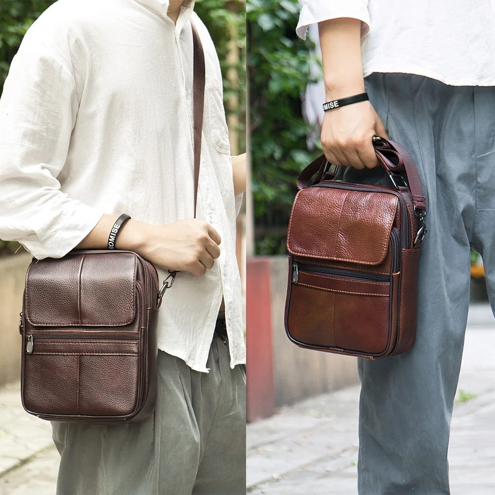 ALESSIO | Men's Leather Shoulder Straps Bag