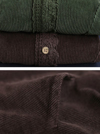 Abigail™ | Lace-Trim Corduroy Jacket