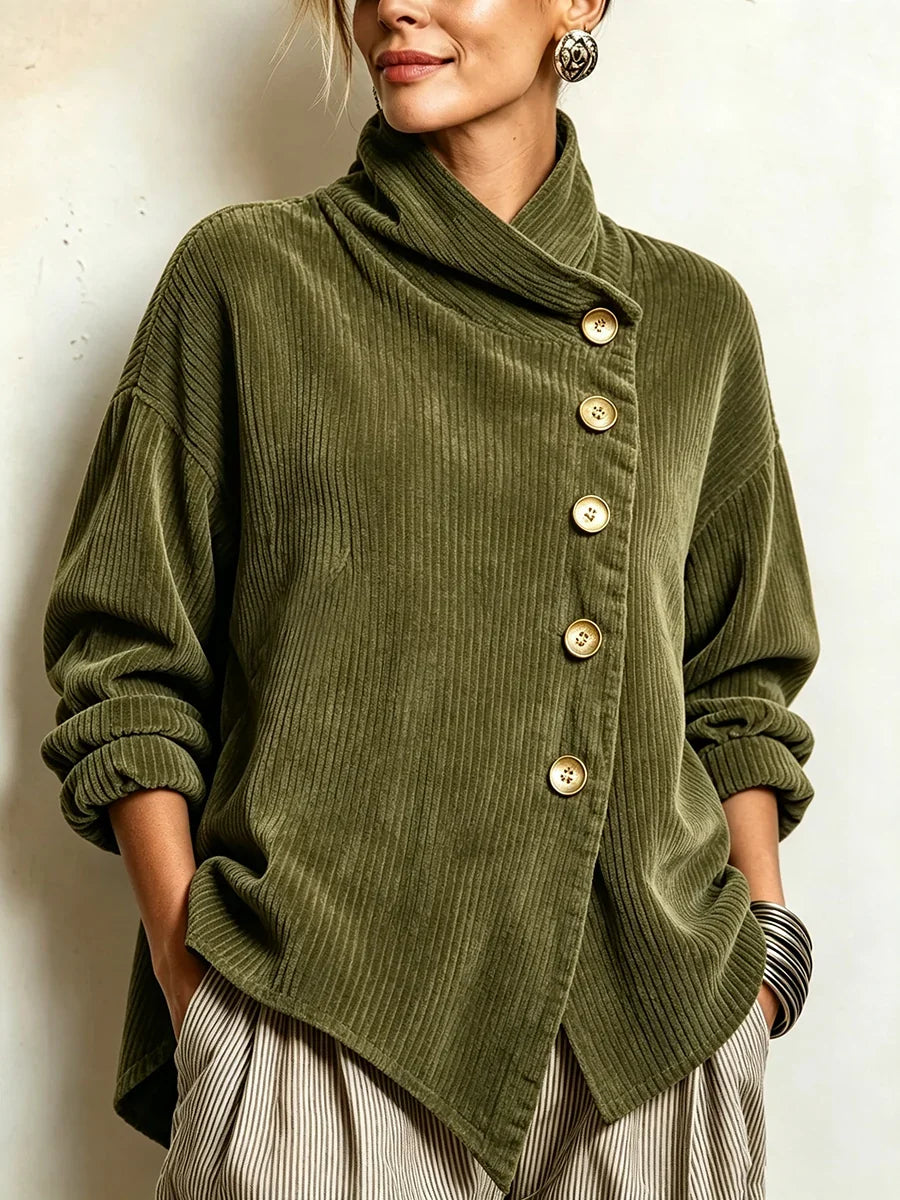 Rebecca™ | Corduroy Button-Up Top