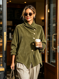 Rebecca™ | Corduroy Button-Up Top