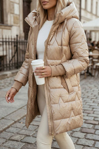 Danielle™ | Hooded Quilted Longline Puffer Jacket