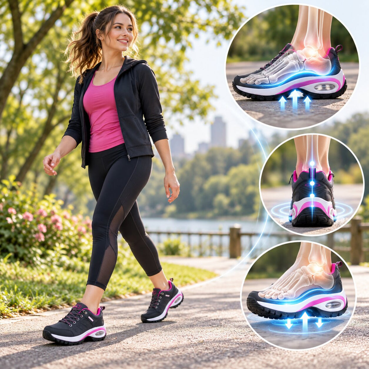 Susan – Ergonomic Padded Walking Shoes