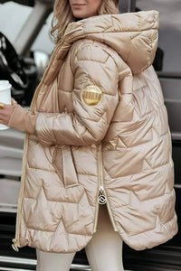 Danielle™ | Hooded Quilted Longline Puffer Jacket