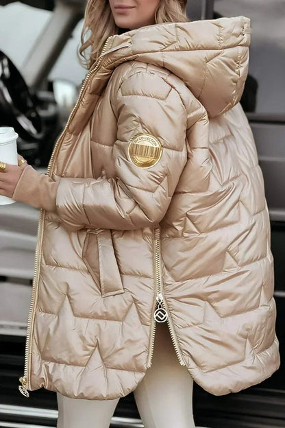 Danielle™ | Hooded Quilted Longline Puffer Jacket
