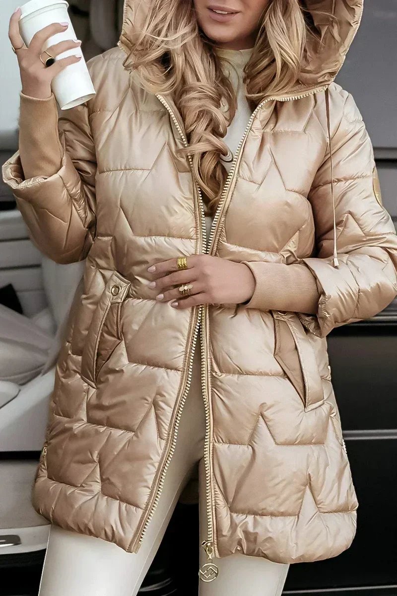 Danielle™ | Hooded Quilted Longline Puffer Jacket