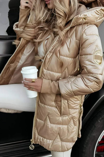 Danielle™ | Hooded Quilted Longline Puffer Jacket