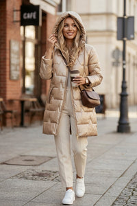 Danielle™ | Hooded Quilted Longline Puffer Jacket