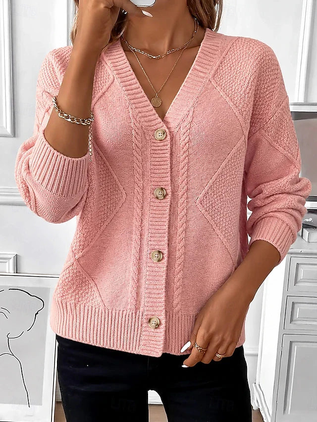 Evelyn™ | Vintage Cable-Knit Button Cardigan