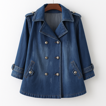 Riviera – Chic Denim Cape Jacket