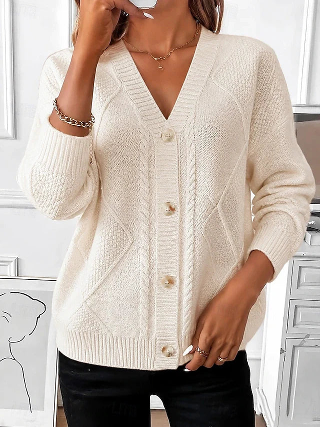 Evelyn™ | Vintage Cable-Knit Button Cardigan