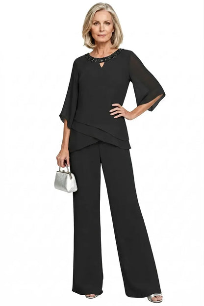Victoria™ | Sophisticated Relaxed-Fit Formal Pants Set