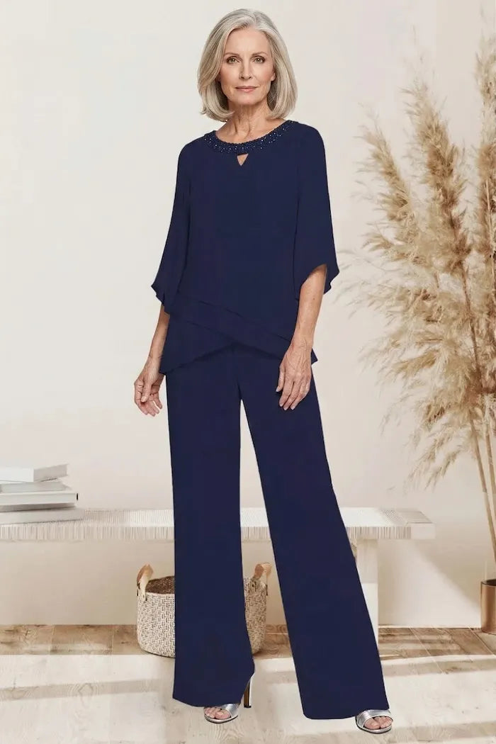 Victoria™ | Sophisticated Relaxed-Fit Formal Pants Set