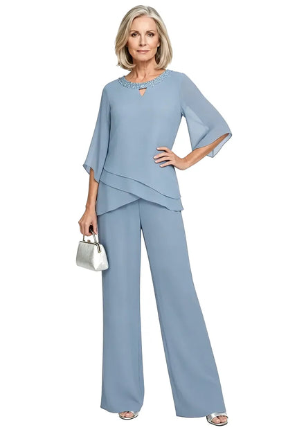 Victoria™ | Sophisticated Relaxed-Fit Formal Pants Set