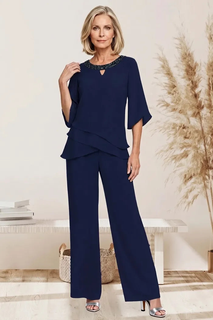 Victoria™ | Sophisticated Relaxed-Fit Formal Pants Set