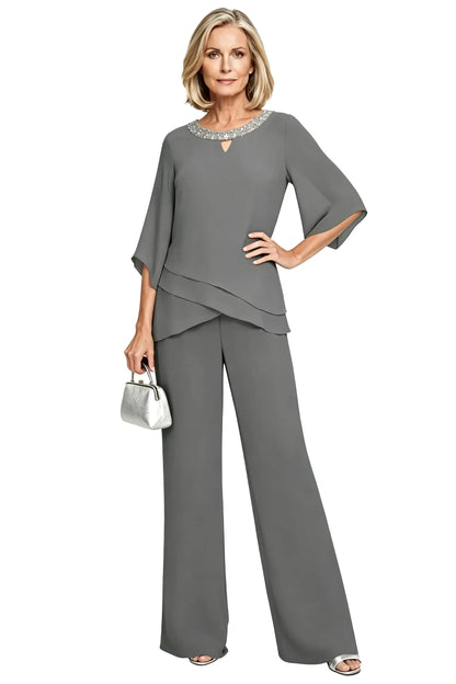 Victoria™ | Sophisticated Relaxed-Fit Formal Pants Set