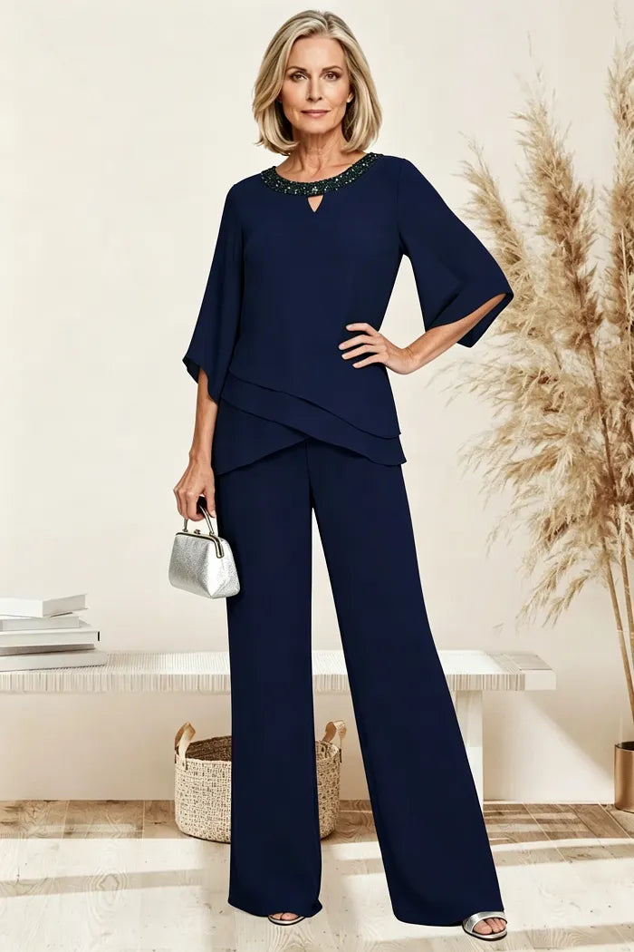 Victoria™ | Sophisticated Relaxed-Fit Formal Pants Set