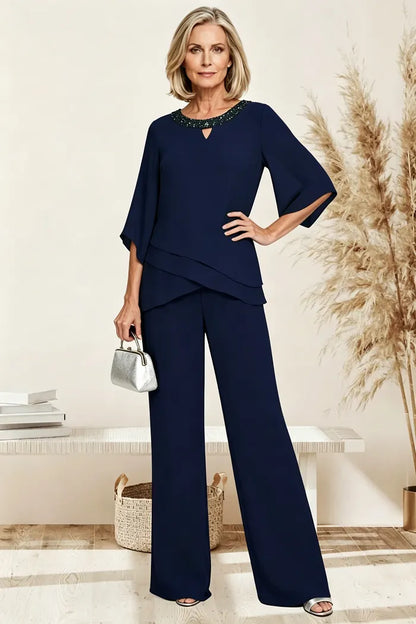 Victoria™ | Sophisticated Relaxed-Fit Formal Pants Set
