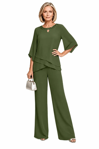 Victoria™ | Sophisticated Relaxed-Fit Formal Pants Set