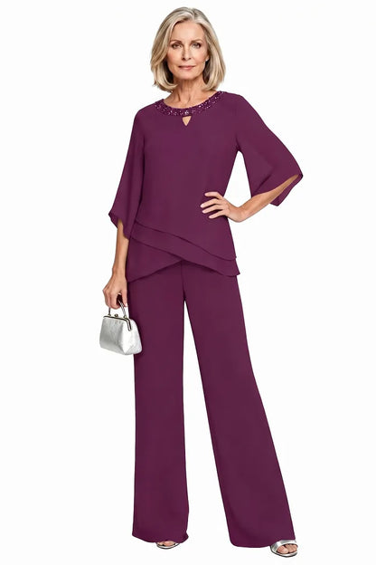 Victoria™ | Sophisticated Relaxed-Fit Formal Pants Set
