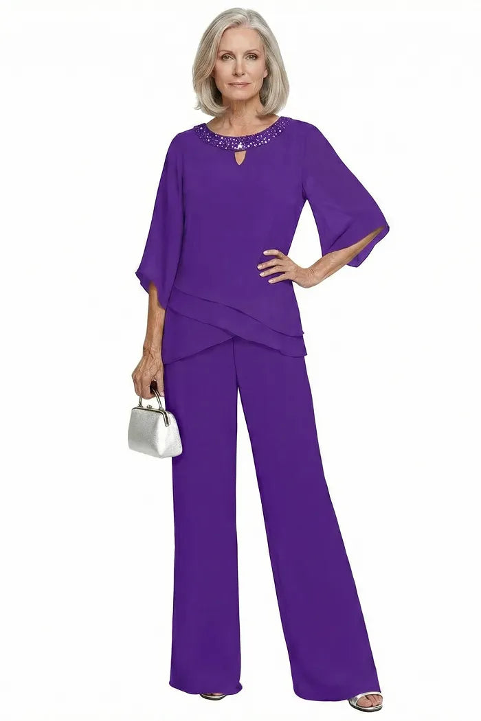 Victoria™ | Sophisticated Relaxed-Fit Formal Pants Set