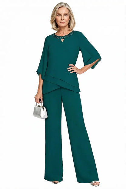 Victoria™ | Sophisticated Relaxed-Fit Formal Pants Set