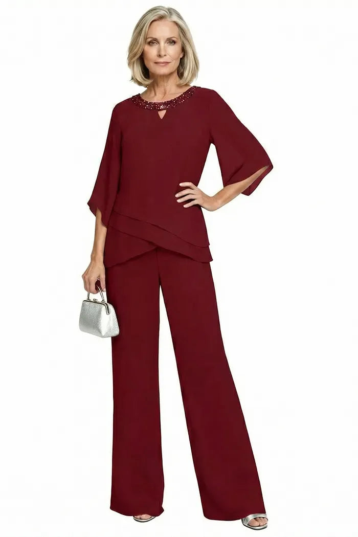 Victoria™ | Sophisticated Relaxed-Fit Formal Pants Set