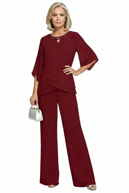 Victoria™ | Sophisticated Relaxed-Fit Formal Pants Set