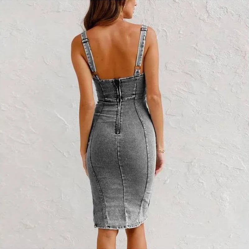 Selena™ | Trendy Denim Dress