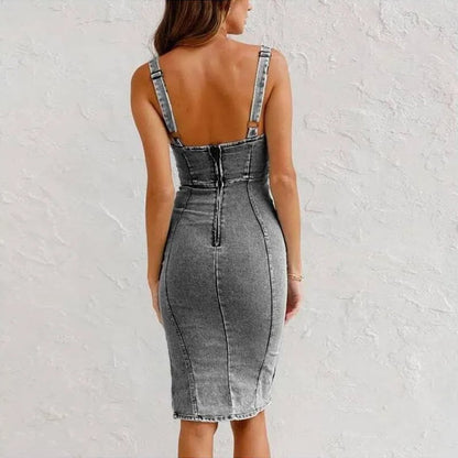 Selena™ | Trendy Denim Dress
