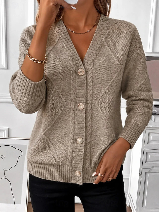 Evelyn™ | Vintage Cable-Knit Button Cardigan