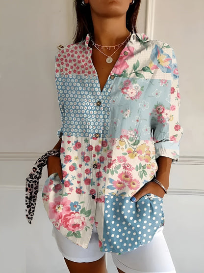 Lyssa | Floral Button-Up Blouse
