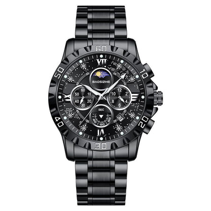 Luxury Chronograph Watch with Metal Strap