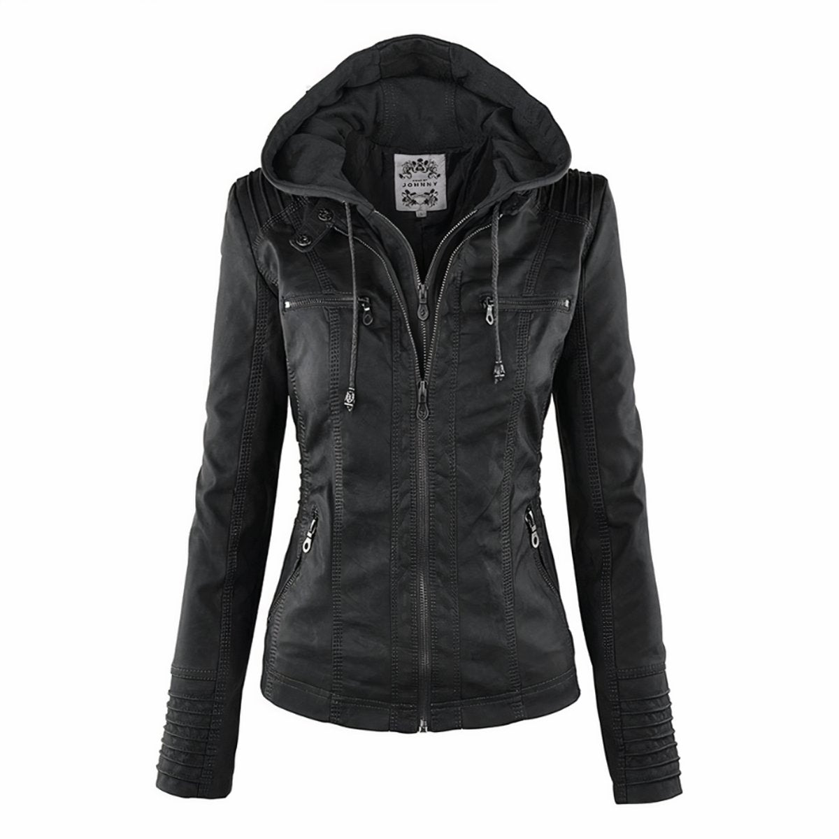 Claudia™ | Hooded Moto Jacket